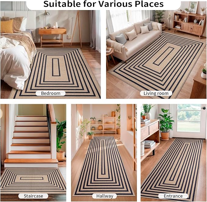 Easy Jute Rug 5x7 Large Washable Area Rug - Image 6
