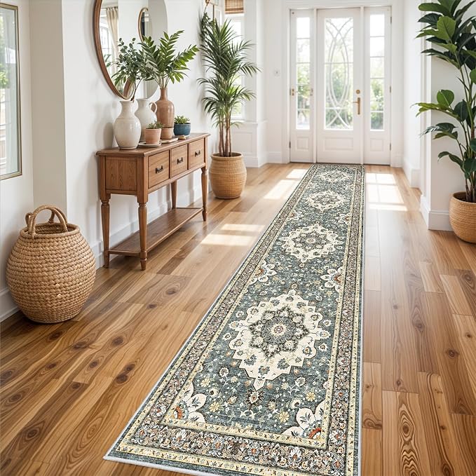 Washable Oriental Hallway Runner Rug by TOPRUUG
