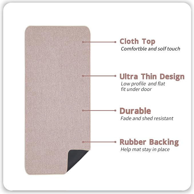 Bosap Bath Mat, Ultra Thin Bathroom Runner Rugs, Large Bath Mats - Image 2