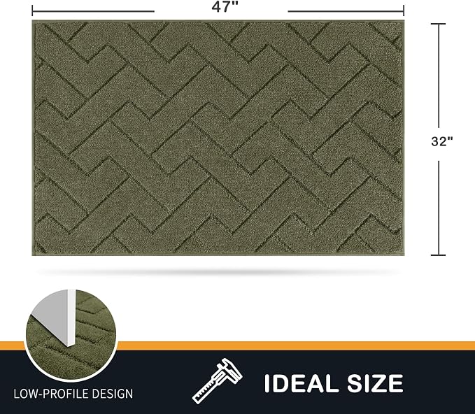 PURRUGS Dirt Trapping Door Mat 32" x 47", Non-Slip Machine Washable Entry Rug - Image 2