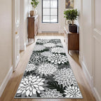2x6 Washable Runner Rug for Hallway Tropical Botanical Modern Floral Chenille - Image 6