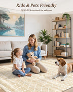 Miukiki 6x9 Area Rug for Living Room Moroccan Washable Rugs Non Slip Indoor - Image 6