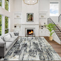 4x6 Area Rugs Washable Rug: Modern Abstract Living Room Rug Soft Anti-Skid Thin by GENTDRIZZ