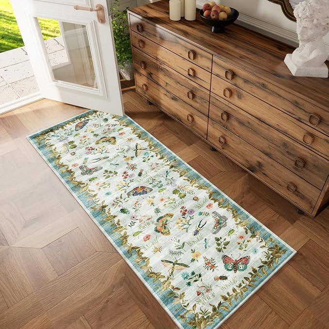 Machine Washable Rug Runners for Hallways: 2'6"x8' Kitchen Runner Stain - Image 8