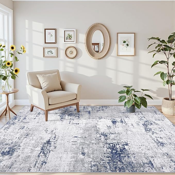 Area Rugs 5x7 Living Room: Large Modern Abstract Washable Rug Soft Anti-Skid - Image 6