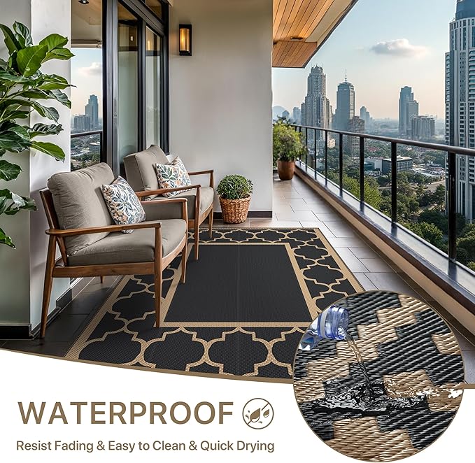 GENIMO 5' x 8' Outdoor Rug Waterproof - Image 5