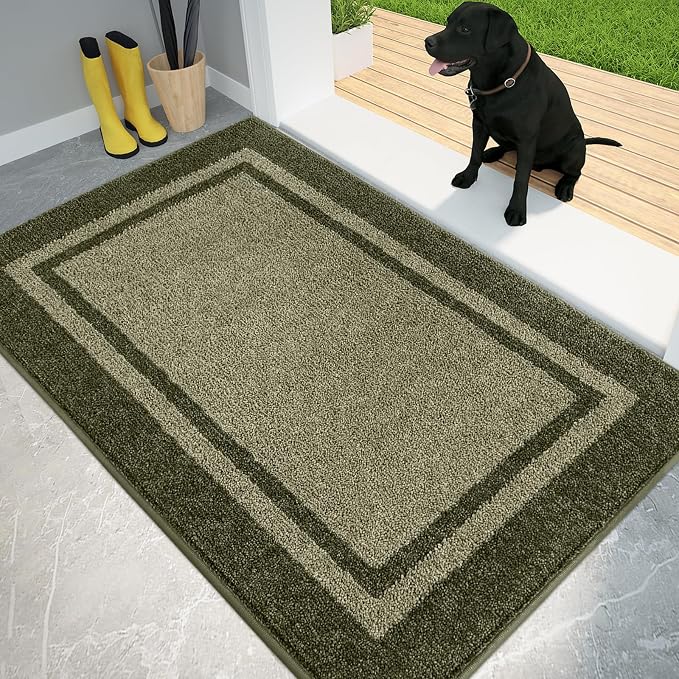 PURRUGS Dirt Trapping Door Mat 34" x 60", Non-Slip Machine Washable Entryway Rug by PURRUGS