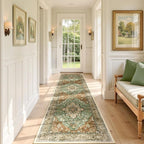 RELEANY Area Rugs Runner 3'x9' Washable Non-Slip, Floral Vintage Distress - Image 2
