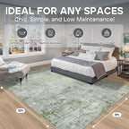 9x12 Area Rugs for Living Room Rug Washable: Modern Large Rug for Dining Room - Image 2