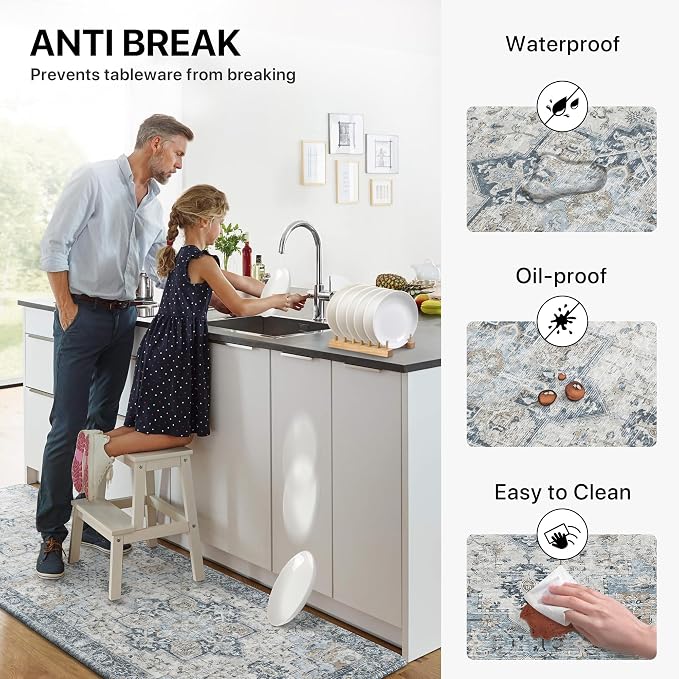 GENIMO Kitchen Mats for Floor 2PCs, Washable Anti Fatigue Mat for Cushioned - Image 5