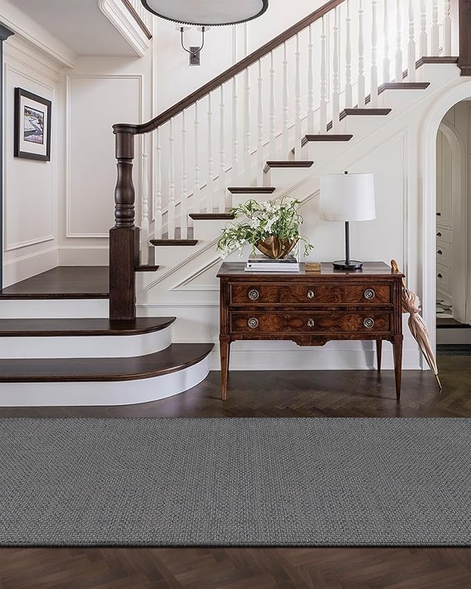 Color&Geometry Door Mat 2'4"x10' Runner Rug - Image 2
