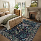Washable Area Rugs for Living Room: 5x7 Bedroom Rug Vintage Area Rug Stain - Image 2