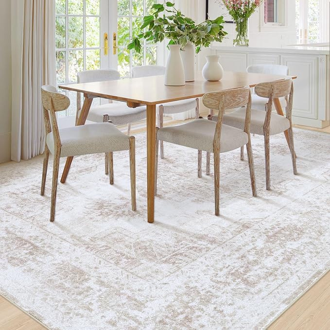 XLUEZ Area Rug 8x10 Living Room Rug, Machine Washable Vintage Distressed - Image 3