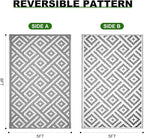 RURALITY Outdoor Rugs 5x8 Feet for Patios Clearance, Plastic Straw Waterproof - Image 2