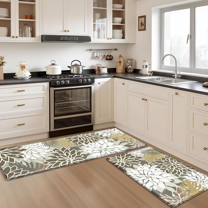 Arenarug Kitchen Mats for Floor 2PCS Cushioned Anti Fatigue Waterproof Non Slip - Image 8