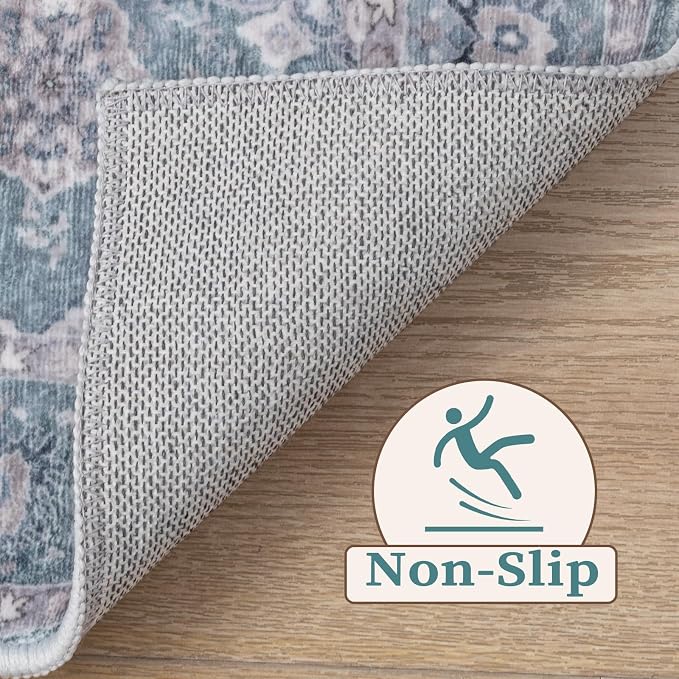 SERISSA Area Rug 4x6 Boho Rugs for Bedroom, Washable Non-Slip Living Room Rugs - Image 3