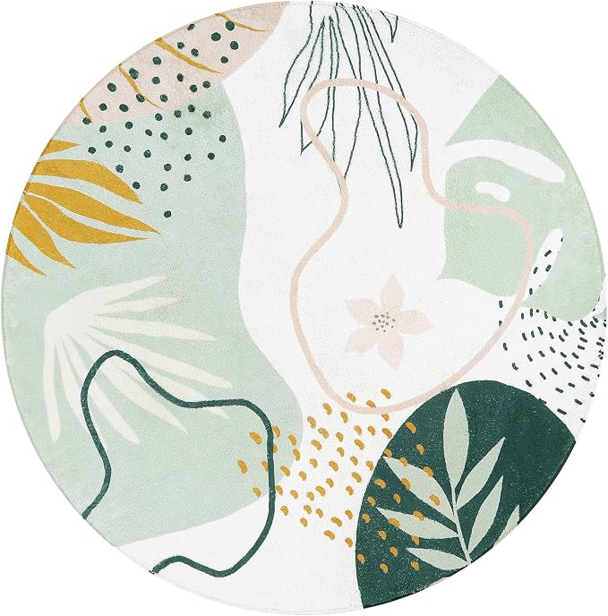 Lahome Green 8 Ft Round Rug - Image 8