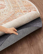 Veken 6 Ft Round Non Slip Cushioned Rug Pad Gripper, Felt and Silicone Backing by Veken