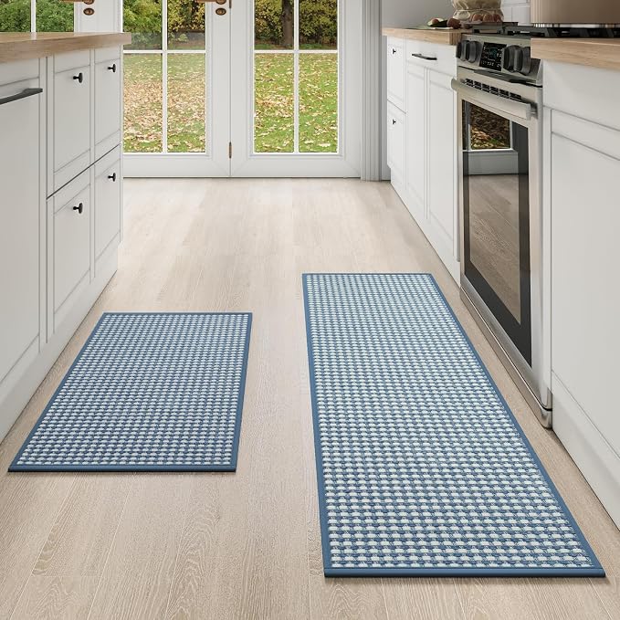 YDKGL Kitchen Mat Kitchen Rugs Sets of 2 PCS Non Slip Washable, Super Absorbent by YDKGL