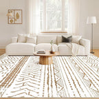 Nakagishi Area Rugs 8x10 Living Room: Washable Boho Large Neutral Soft - Image 4