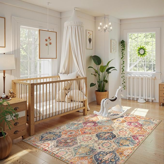 Lahome Moroccan Trellis Washable Small Area Rug, 3x5 Area Rug - Image 4