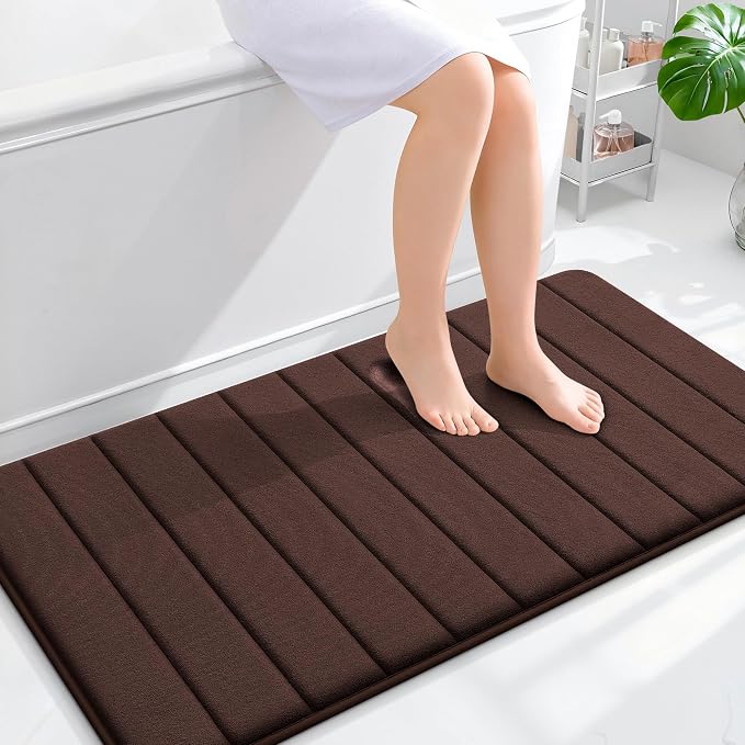OLANLY Memory Foam Bath Mat 44x24, Super Soft Absorbent Bathroom Rugs, Quick Dry by OLANLY