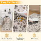 HEBE Washable Hallway Runner Rug 2'x 8' Non Slip Kitchen Rugs Runner, Low Pile - Image 4