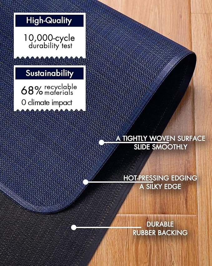 BARoyal Office Chair Mat for Hardwood Floor Under Desk Computer Rolling Chair - Image 4