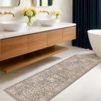 2x6 Washable Bathroom Runner Rug Non Slip by HazoHaus