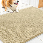 Smiry Dog Door Mat for Muddy Paws 30x20, Absorbent Dirt Trapper, Non-Slip by Smiry