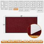 Mibao Front Door Mat Indoor Entrance, Dirt Trapper Welcome Mat - Image 2