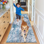 HEBE Washable Hallway Runner Rug 2'x 5' Non Slip Kitchen Rugs Runner, Low Pile - Image 8