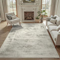 DCX 4x6 Beige Rug, Machine Washable Stain Resistant Distressed Vintage Rug by DCXWashableRug