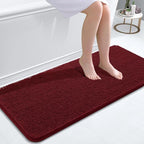 OLANLY Bathroom Runner Rugs 47x20, Soft Absorbent Chenille Bath Rugs, Rubber by OLANLY