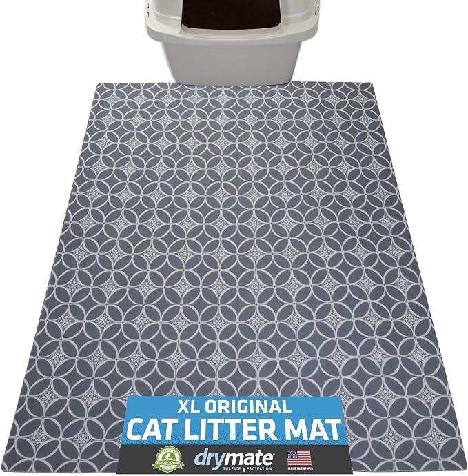 Drymate Cat Litter Box Mat, Litter Trapping Mat, Waterproof, Urine-Proof by Drymate