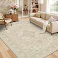 Latte&Fog 5x7 Area Rugs for Living Room, Vintage Beige Washable Rug, Boho by LatteFog