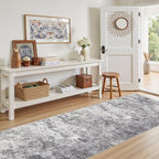 UERMEI 3x8 Washable Runner Rug for Hallway, Non Slip Low Pile Kitchen Carpet - Image 2
