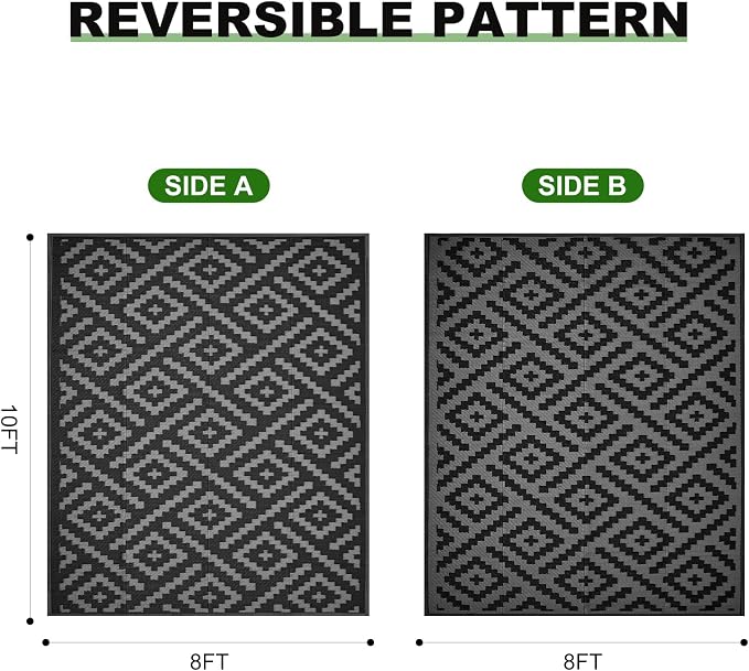 RURALITY Outdoor Rugs 8x10 Feet - Image 2