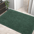 HIYARD Sturdy Front Door Mat, Absorbent Muddy Dirt Resist Welcome Door Mats by HIYARD