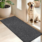 BEQHAUSE Dirt Trapper Door Mat 20" x 48", Non-Slip Washable Doormats Entrance by BEQHAUSE