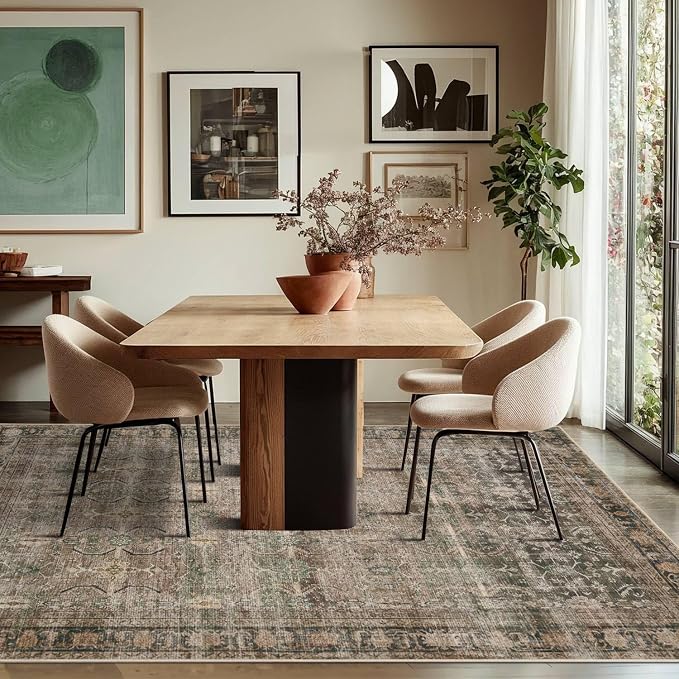 Rugxara Area Rugs for Living Room Bedroom, Washable Rug, Non Slip & Low Pile - Image 3