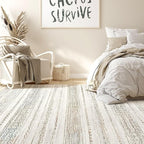 Nakagishi Area Rug Living Room Rugs: 4X6 Machine Washable Boho Large Neutral - Image 4