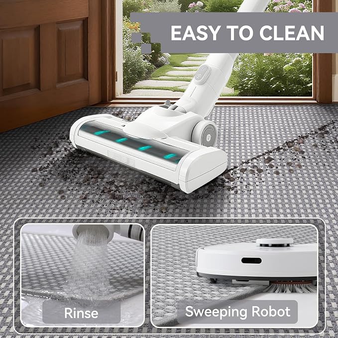 Front Door Mat 17''x30'', Absorbent Dirt Resist Washable Non Slip Low-Profile - Image 4