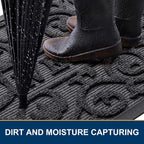 Smiry Welcome Door Mat Outside Entrance, Heavy Duty Trap Dirt and Moisture Easy - Image 3