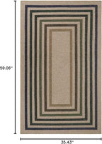 Lahome Enfys Modern Geometric Easy Jute Entryway Rug, 3x5 Washable Farmhouse - Image 2