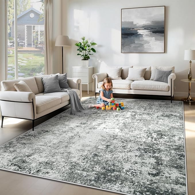 XLUEZ 6x9 Area Rugs for Living Room, Washable Modern Abstract Large Area Rug by XLUEZ