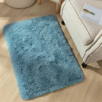 YJ.GWL Area Rugs for Bedroom, 2x3 Door Mat Washable Small Teal Bedside Rug by YJGWLHomeDecor