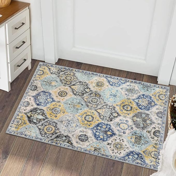 Lahome Moroccan Trellis Kitchen Rugs Non Slip Washable, 2x3 Rugs - Image 6