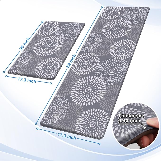 LuxStep Kitchen Mats for Floor, Cushioned Rug Anti-Fatigue Mats for Kitchen - Image 3