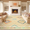 BESTSWEETIE Area Rug 9x12 Rug Machine Washable Non-Slip Low Pile Print Pattern by BESTSWEETIE